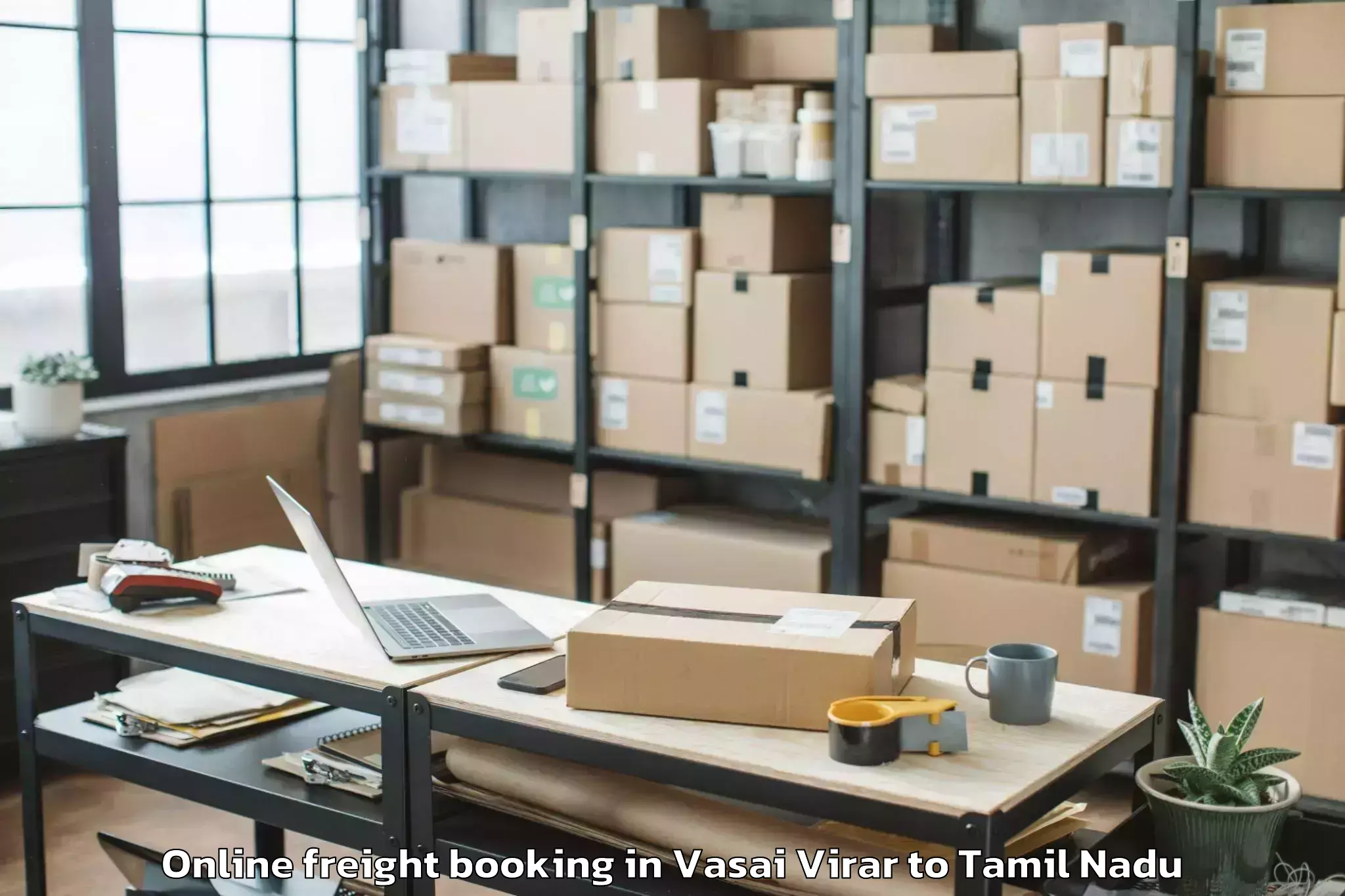 Discover Vasai Virar to Manachanallur Online Freight Booking